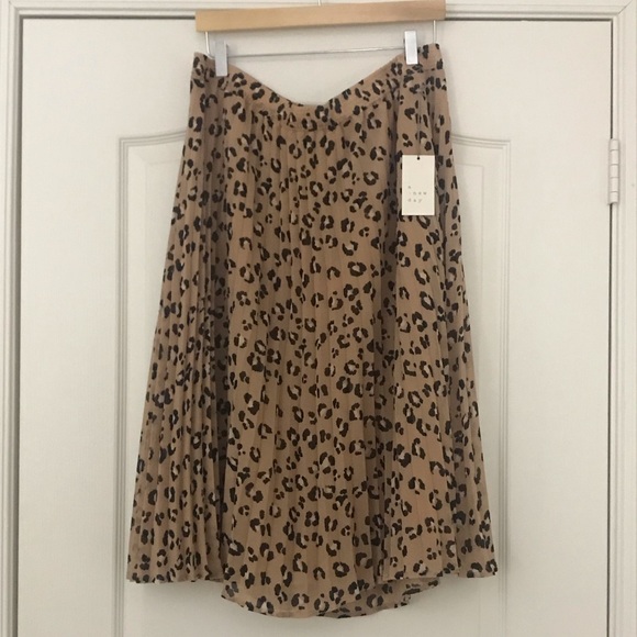 a new day leopard midi skirt